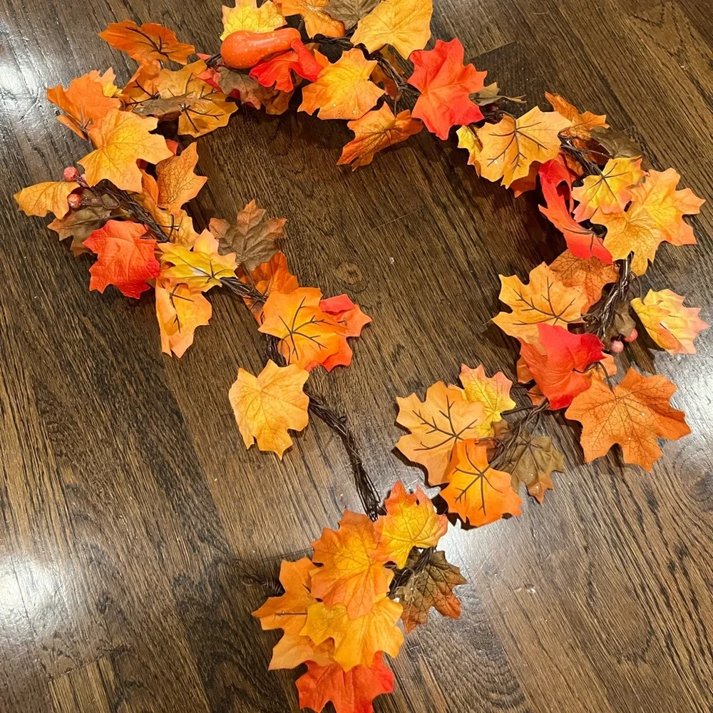 Autumn Leaf Garland - Orange and Yellow